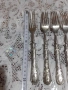 Стари антикварни посребрени вилици 5 + 1, снимка 9