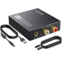 PROZOR 192KHz Digital to Analog Audio Converter – SPDIF / Toslink към RCA и 3.5 mm DAC, снимка 1