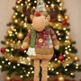 Голяма коледна играчка  Елен, Снежен човек или дядо Коледа - разтягаща до 50см, снимка 2