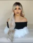 Пепеляво руса перука на вълни с бретон, снимка 2
