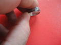 Уникален двоен въртящ сребърен пръстен 925, снимка 5