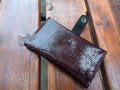 Дамски кожен портфейл, дамско портмоне,ръчна изработка, бордо, снимка 5