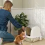PawHut Котешка тоалетна от неръждаема стомана с капак, снимка 2