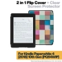 Калъф + протектор за Kindle Paperwhite 2018 (10th Gen) - Squares, снимка 1