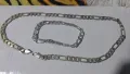 Ланци медицинска стомана и посребрени, снимка 8