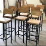 дизайнерски бар столове масив и желязо , снимка 7