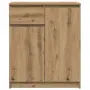 vidaXL Бюфет с чекмеджета, дъб артизан, 71x35x84 см, инженерно дърво, снимка 6