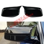 Капаци за огледала със щипки черен пиано лак Batman Style подходящи за BMW E60 E61 pre-facelift , снимка 1