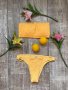 Нов патешко жълто бански костюм сет две части комплект М рипс рипсен , снимка 9