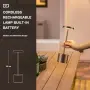 Комплект 2 безжични LED настолни лампи, цвят кафе, 4000 мАч, сензорно управление, снимка 4