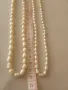 Бяла естествена сладководна перлена огърлица , снимка 2