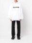 BALENCIAGA White Ripped Caps Logo Oversized Мъжко / Дамско Горнище тип Суичър size XS (M/L) и M (XL), снимка 4