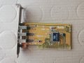 PCI 3-Port 1394 FireWire Adapter Card Q-TEC 510F VER:4.6, снимка 1 - Мрежови адаптери - 42711942