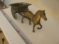 бронзов кон със каруца, снимка 3