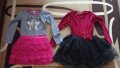 Червена рокля с ръкав и тюл, снимка 1 - Детски рокли и поли - 41363630