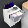 Лепяща пластмасова поставка за тоалетна хартия, снимка 2