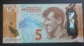 Нова Зеландия.
5 долара.
2019 година. 
UNC.
Полимер., снимка 2