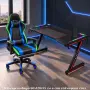 Комплект Геймърско бюро с RGB LED осветление и геймърски стол с RGB LED осветление и дистанционно, снимка 8