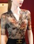 Уникална дамска блуза с 3/4 ръкав, снимка 1