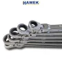 Удължени Подвижни Ключове Звезди с Тресчотка 8-19мм HAWEK Тресчотни с Чупещо Рамо, снимка 4