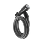 Заключващо устройство за велосипед с ключ WAG 100см/8мм, Черна спирала, снимка 3