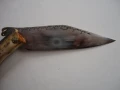 Огромна сойка нож рог гравюри маркирана наваха , снимка 3