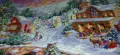 Ръчно бродиран гоблен "Holiday Village" на Dimensions без рамка, снимка 3