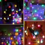 Нови Цветни Светлини за декорация Лампички Украса 60 LED на батерия 7 метра, снимка 5