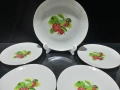 Стар български порцелан чинии с ягоди, снимка 2
