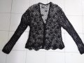 Комлект черен потник и плетена блуза, снимка 1