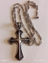 Сребърно колие с висулка кръст символ на духовна сила и закрила перфектно 18702, снимка 12