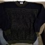  Мъжки, плътен пуловер в черно и каки,L/XL, снимка 1 - Пуловери - 38947116