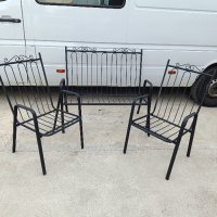 пейка с два стола метални внос Германия , снимка 1 - Градински мебели, декорация  - 41877270