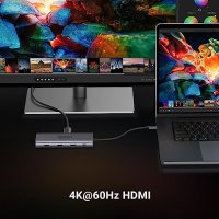 Нова USB C докинг станция с 4K60Hz HDMI USB-C и USB-A портове, снимка 4 - Друга електроника - 41736553