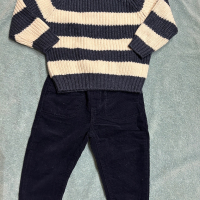 Джинси/дънки с пуловер ZARA, 92 (18-24), снимка 1 - Детски комплекти - 44708599