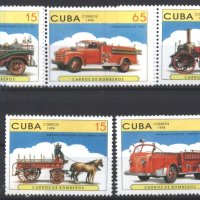 Чисти марки Пожарни коли 1998 от Куба, снимка 1 - Филателия - 41513589