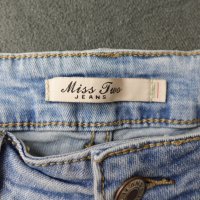 Miss Two S размер къси дънкови панталонки с метални елементи, снимка 3 - Къси панталони и бермуди - 41192261