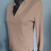 Комбинирана памучна блуза "Esprit"® / голям размер, снимка 2 - Блузи с дълъг ръкав и пуловери - 36095480