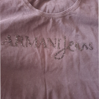 Армани дамска черна тениска , снимка 2 - Тениски - 36418216
