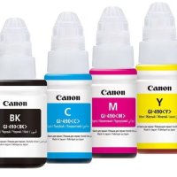 Комплект мастила Canon GI-490 - black, yellow, cyan, magenta, снимка 1 - Принтери, копири, скенери - 41944665