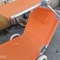 шезлонг на колела + сенник, сгъваем стол за плаж на колела , снимка 18 - Къмпинг мебели - 41735919