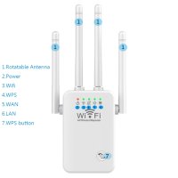 Мощен Wi-Fi повторител - REPEATER с четири антени, снимка 5 - Рутери - 40686046