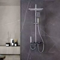 Интелигентен термостатен душ за баня с дисплей / бял / черен / сив, снимка 18 - Душове - 40913087