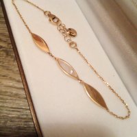 "Алтънбаш" златни гривна и обеци с естествени перли и седеф , снимка 10 - Обеци - 35187168