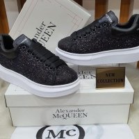 Alexander McQueen дамски сникърси черен брокат висок клас реплика, снимка 1 - Кецове - 41347121