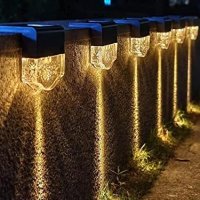 Нови 6 бр. Водоустойчиви Слънчеви светлини за ограда градина/Лампи Дом, снимка 6 - Лампи за стена - 41444560