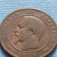 Рядка монета 10 сантима 1855г. Франция Наполеон трети за КОЛЕКЦИЯ 30434, снимка 8 - Нумизматика и бонистика - 42682970
