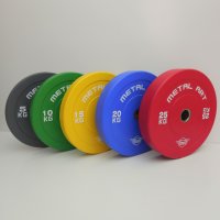 Едноцветни гумирани дискове с широк ръб (Color Rubber Bumper Plates with Wide rim) , снимка 1 - Фитнес уреди - 41038308