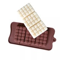 Шоколад шоколадов блок шоколадова плочка блокчета квадрати силиконов молд форма фондан, снимка 1 - Форми - 40302795