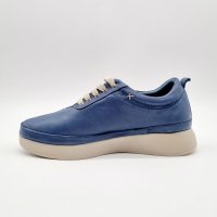 Дамски спортни обувки от естествена кожа в синьо , снимка 3 - Дамски ежедневни обувки - 40461285